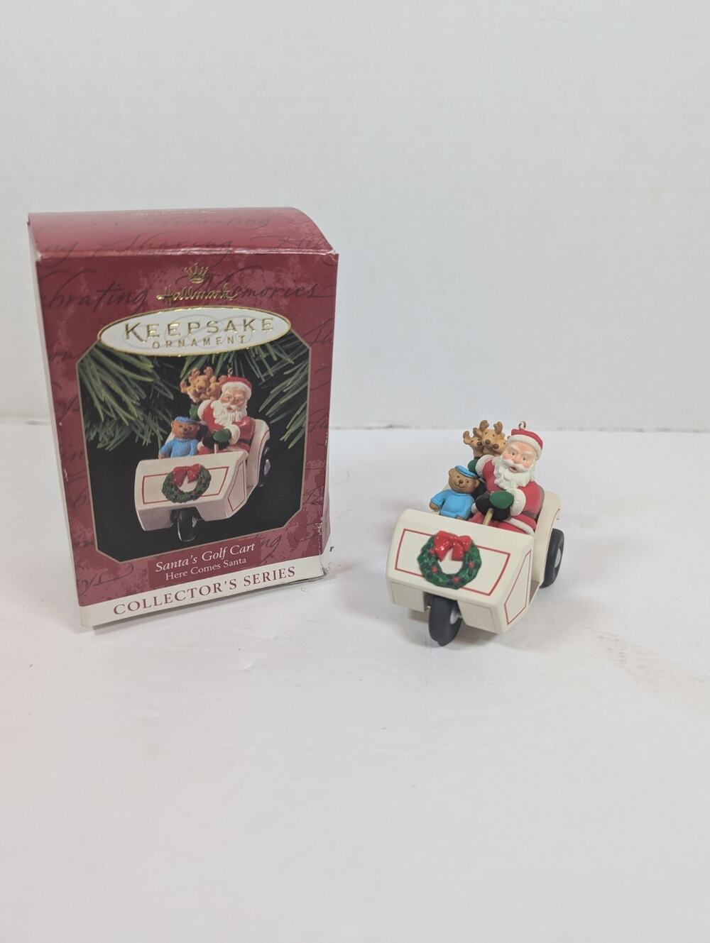 1999 Hallmark Keepsake "Santa’s Golf Cart" Ornament Collector's Series - MIB
